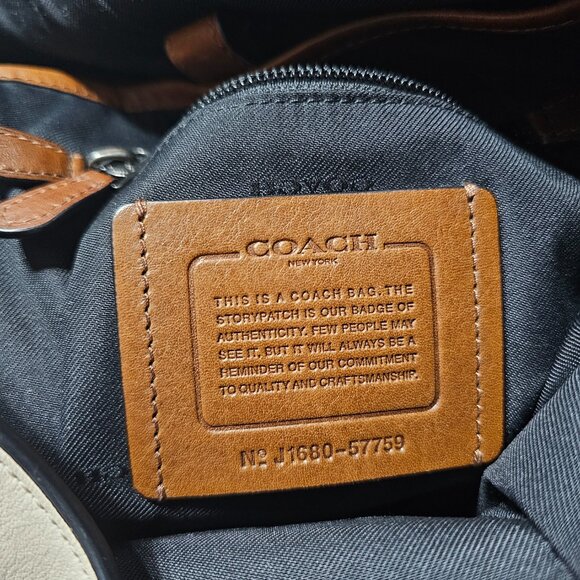 Coach Manhattan Backpack In Mixed Leathers - Picture 10 of 12